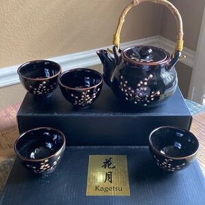 New in box hot tea set by Kagetsu with tea. 🫖